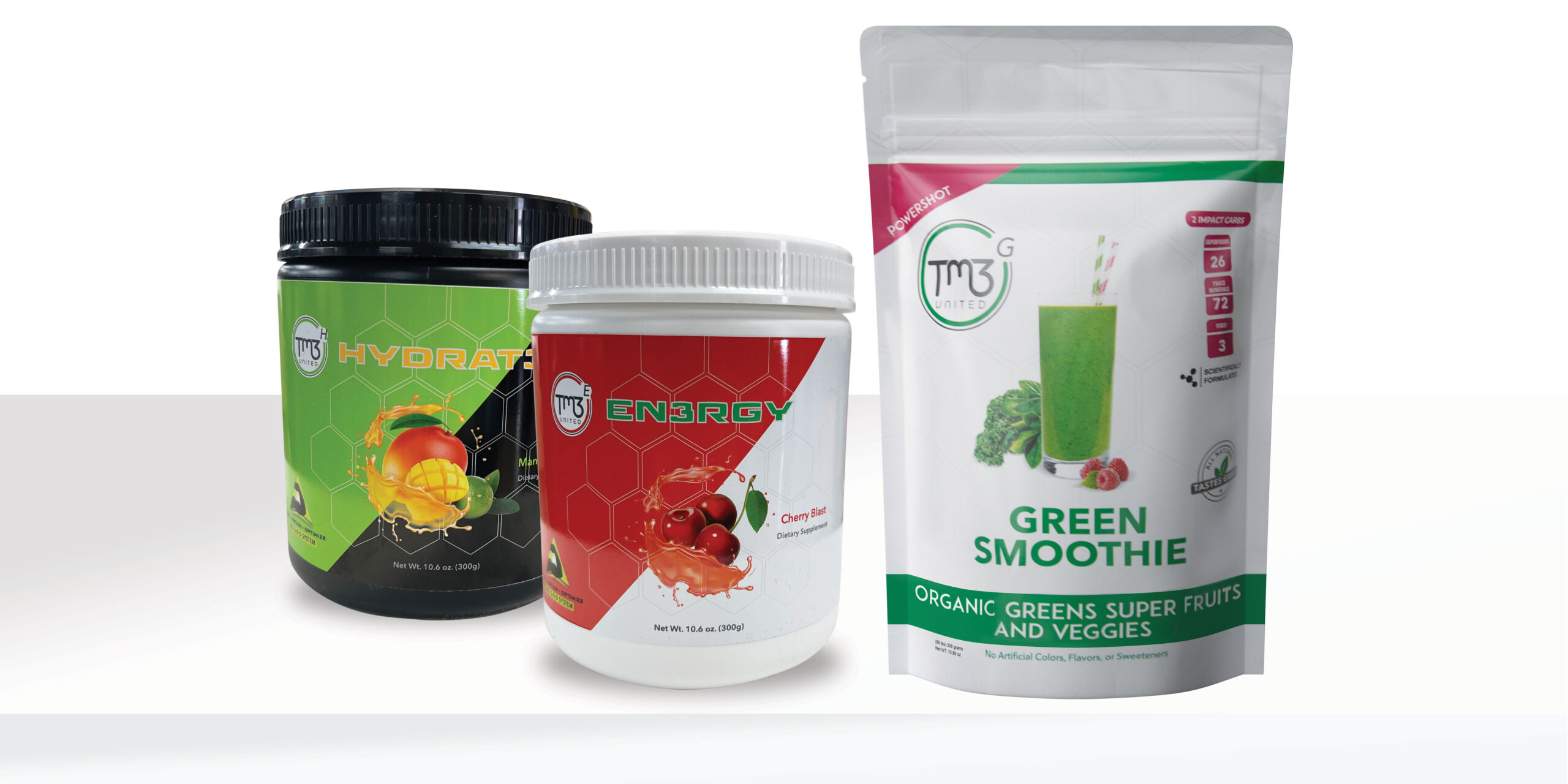 image:G.R.O Pack - Cherry Blast En3rgy, Mango Lime Hydrat3, Green Smoothie