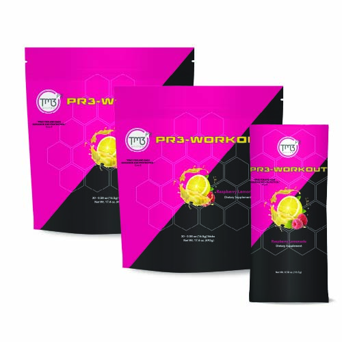 image:March Forward - G.R.O. Strong - Raspberry Lemonade Pre-Workout Sticks (2 ea)