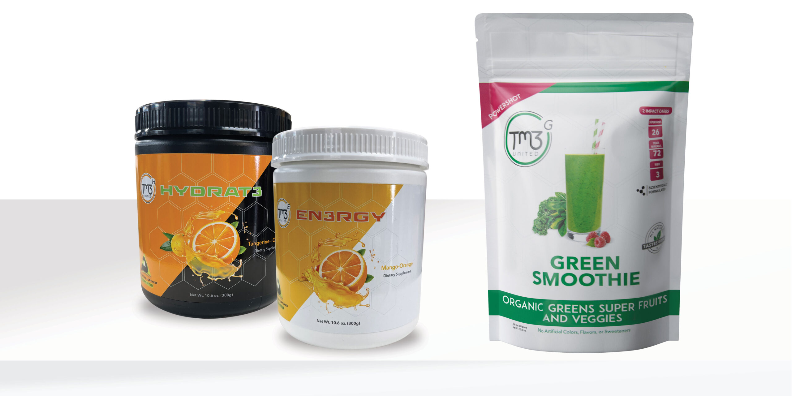 image:G.R.O Pack - Mango Orange En3rgy, Tangerine Orange Hydrat3, Green Smoothie